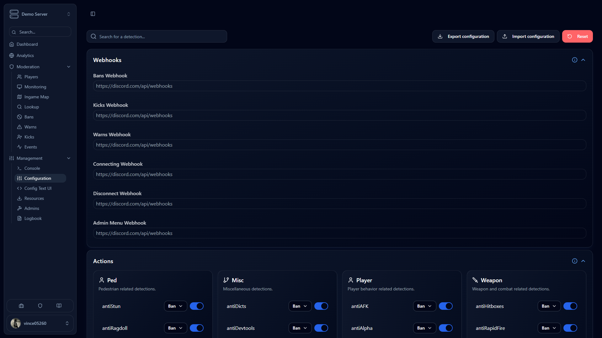 Advanced Web Panel